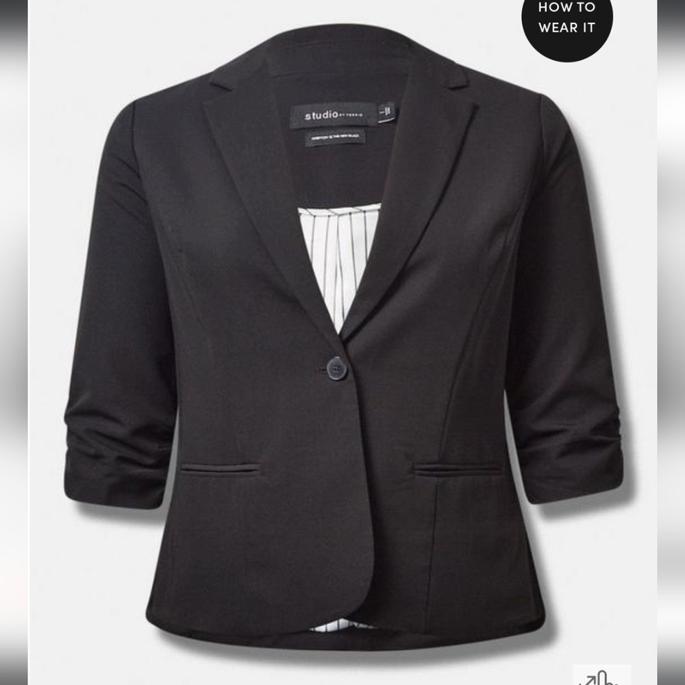 TORRID City Twill Classic Fit Blazer